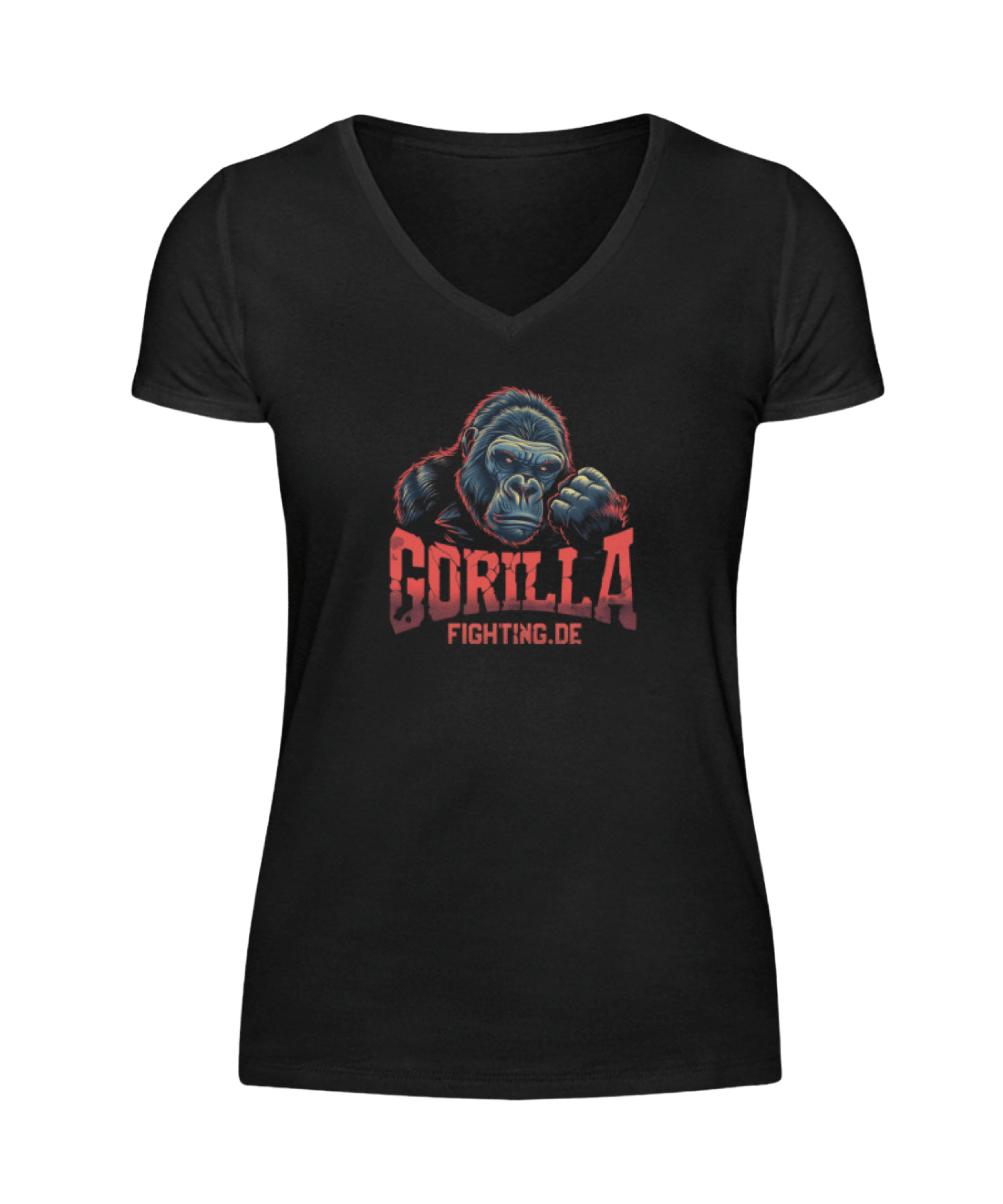 Gorilla  - V-Neck Damenshirt